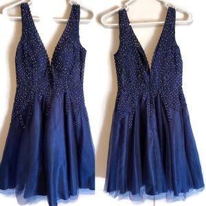 Eras Tour NWT Gianni Bini Navy blue tulle shirt party dress